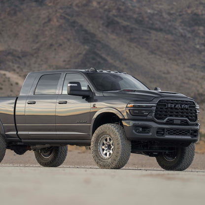A 2026 6th gen Ram 2500 mega cab on Foundation 395 HD 18x9 wheels with 37/13.5/18 Nitto Ridge Grapplers.